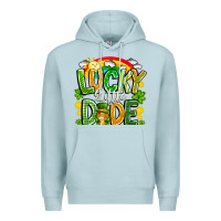 Blue Mist Lucky Little Dude Premium Hoodie - CowhideDigitalArt