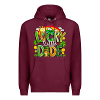 Burgundy Lucky Little Dude Premium Hoodie - CowhideDigitalArt