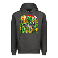 Charcoal Heather Lucky Little Dude Premium Hoodie - CowhideDigitalArt