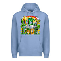 Colony Blue Lucky Little Dude Premium Hoodie - CowhideDigitalArt