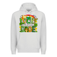 Dove Grey Lucky Little Dude Premium Hoodie - CowhideDigitalArt