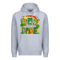 Heather Grey Lucky Little Dude Premium Hoodie - CowhideDigitalArt