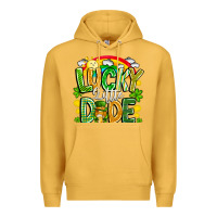 Mustard Lucky Little Dude Premium Hoodie - CowhideDigitalArt