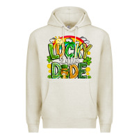 Oatmeal Heather Lucky Little Dude Premium Hoodie - CowhideDigitalArt