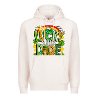 Pale Pink Lucky Little Dude Premium Hoodie - CowhideDigitalArt
