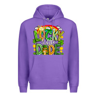 Purple Lucky Little Dude Premium Hoodie - CowhideDigitalArt