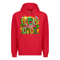 Red Lucky Little Dude Premium Hoodie - CowhideDigitalArt