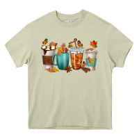 Mossy Thankful Coffee Cups Heavy Core Tee - texasbilliewilder