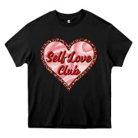 Black self love club valentine's day Heavy Core Tee - RanaPortraitStore