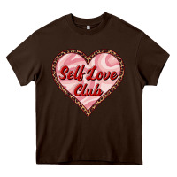 Chocolate Brown self love club valentine's day Heavy Core Tee - RanaPortraitStore
