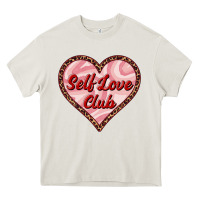Cream self love club valentine's day Heavy Core Tee - RanaPortraitStore