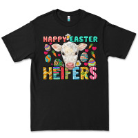Black Happy Easter Heifers Easter Day Premium Tee - HowdyJamesFarm