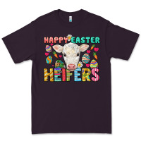 Plum Happy Easter Heifers Easter Day Premium Tee - HowdyJamesFarm