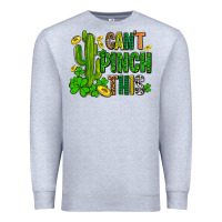 Heather Grey cant pinch this with clovers Premium Sweatshirt - AdoDesignShop