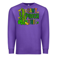 Purple cant pinch this with clovers Premium Sweatshirt - AdoDesignShop