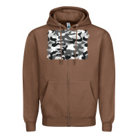 Chestnut black and white camouflage Zipper Hoodie - BarkalooDesign