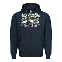 Navy black and white camouflage Zipper Hoodie - BarkalooDesign