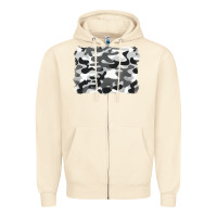 Sandshell black and white camouflage Zipper Hoodie - BarkalooDesign