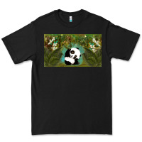 Black cute panda Premium Tee - TumblerDesignByShophia