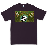 Plum cute panda Premium Tee - TumblerDesignByShophia