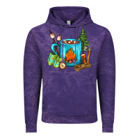 Cloud Purple Camping Coffee Vintage Hoodie - FaDigitalArtStudio