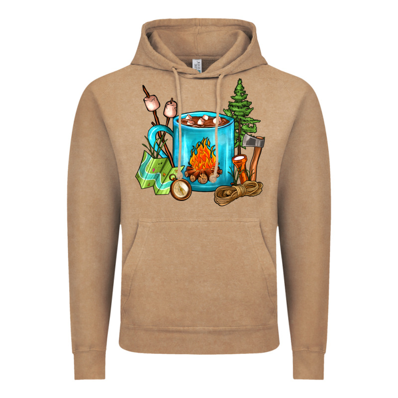 Camping Coffee Vintage Hoodie by FaDigitalArtStudio | Teevron