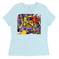 Baby Blue mardi gras gamer Ladies Tee - CowGirlArtShop
