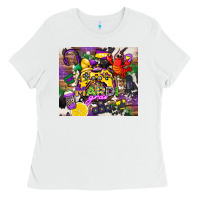 White mardi gras gamer Ladies Tee - CowGirlArtShop