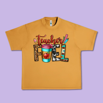Teacher Fuel Urban Heavy Tee Designed By Oliviacreatesart