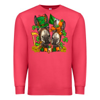 Cardinal st patricks donkeys with  shamrocks Premium Sweatshirt - AdoDesignShop
