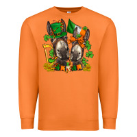 Carrot st patricks donkeys with  shamrocks Premium Sweatshirt - AdoDesignShop