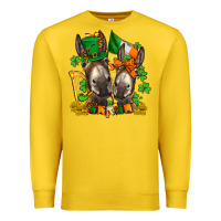 Lemon st patricks donkeys with  shamrocks Premium Sweatshirt - AdoDesignShop