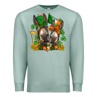 Seafoam st patricks donkeys with  shamrocks Premium Sweatshirt - AdoDesignShop
