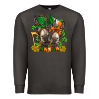 Smoke st patricks donkeys with  shamrocks Premium Sweatshirt - AdoDesignShop