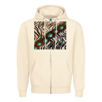 Sandshell zebra gemstone leather Zipper Hoodie - BarkalooDesign