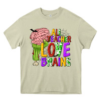 Mossy All Teacher Love Brains Heavy Core Tee - texasbilliewilder