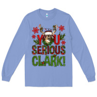 Colony Blue you serious clark with deer bbs Long Sleeve Tee - BundleAndBundleShop