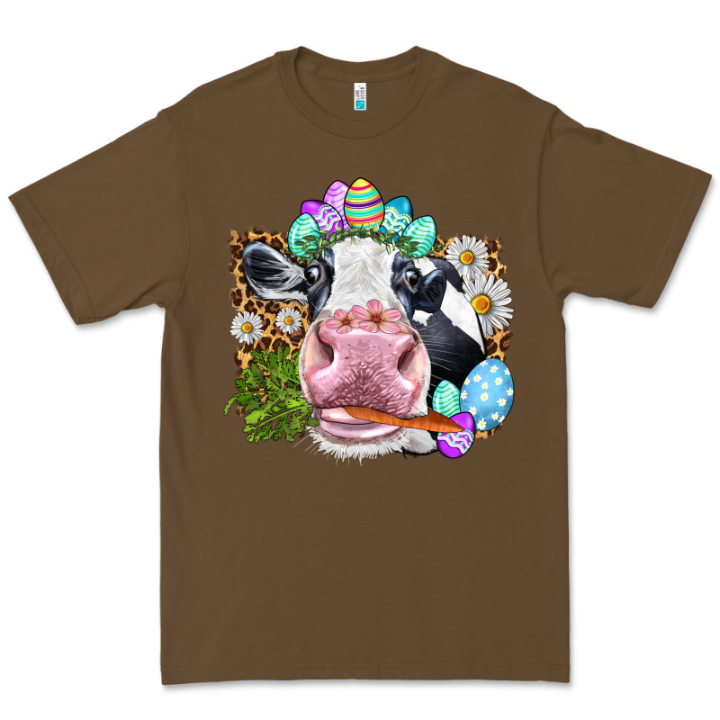 Happy Easter Cow With Eggs Easter Day Premium Tee by HowdyJamesFarm | Teevron