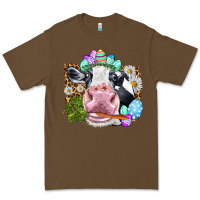 Cacao Happy Easter Cow with eggs Easter Day Premium Tee - HowdyJamesFarm