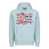 Blue Mist Valentine's Day Don't Go Bacon My Heart Premium Hoodie - RanaPortraitStore