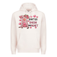 Pale Pink Valentine's Day Don't Go Bacon My Heart Premium Hoodie - RanaPortraitStore