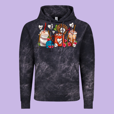 Baseball Coffee Cups Vintage Hoodie Designed By Fadigitalartstudio