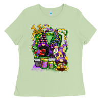 Matcha mardi gras gnomies truck Ladies Tee - CowGirlArtShop
