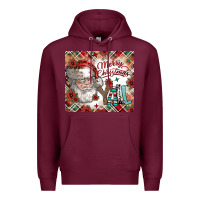 Burgundy merry christmas y'all Premium Hoodie - CowhideDigitalArt