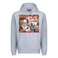 Heather Grey merry christmas y'all Premium Hoodie - CowhideDigitalArt