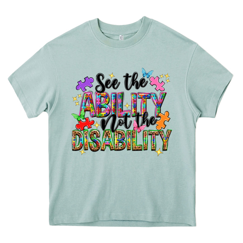 See The Ability Not The Disability Heavy Core Tee by NancyCooperArtShop | Teevron