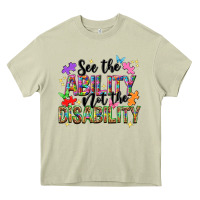 Mossy see the ability not the disability Heavy Core Tee - NancyCooperArtShop