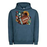 Pigment Midnight Navy football cactus sunflower Urban Hoodie - JahusDesignShop