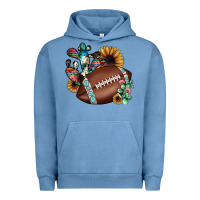 Pigment Pebble Blue football cactus sunflower Urban Hoodie - JahusDesignShop