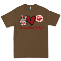 Cacao Peace Love Flamingo Premium Tee - Jasminsmagicworld